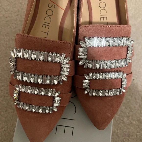 Rhinestone Mauve Flats - Picture 5 of 11